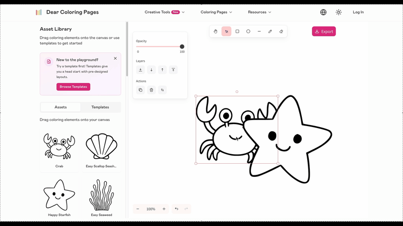 Layering ocean elements for depth - demonstrating how to bring a crab to the foreground